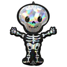 Skeleton Holographic Supershape Balloon (3 Balloons Gift Boxed & Free Gift)