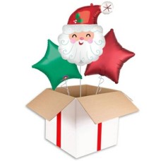 Santa Head Supershape Balloon (Single Balloon Gift Boxed)