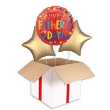Happy Fathers Day Stars Balloon (3 Balloons Gift Boxed)