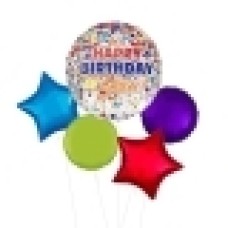 Party Pug Birthday Balloon (3 Balloons Gift Boxed)