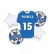 Light Blue Football Shirt SuperShape Balloon (3 Balloons Gift Boxed)