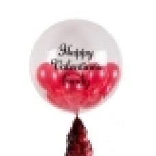 Personalised Pink Confetti Double Balloon (3 Balloons Gift Boxed)