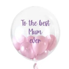 Personalised Boutique Pink Double Balloons (3 Balloons Gift Boxed & Gift)