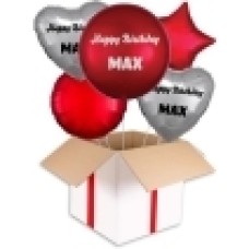 Personalised Blue and Mint Orbz Balloon (3 Balloons Gift Boxed)