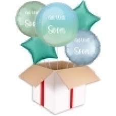 Personalised Black and Gold Marble Orbz Balloon (5 Balloons Gift Boxed)