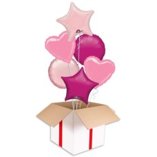 Pink Mix Party Bouquets (2x Bunch of 6 Balloons (12 Balloons))