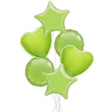 Lime Party Bouquets (2x Bunch of 6 Balloons (12 Balloons))