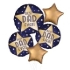 Cheers to the Best Dad Balloon (3 Balloons Gift Boxed)