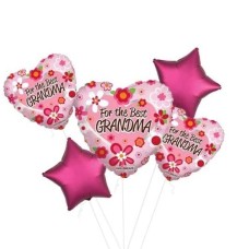 Best Grandma Heart Balloon (3 Balloons Gift Boxed)