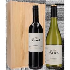 Wijnpakket Spier Estate - rood en wit in kist