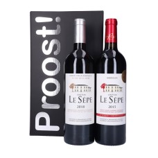 Chateau Le Sepe Rouge en Blanc in Geschenkendoos