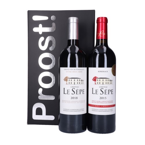 Chateau Le Sepe Rouge en Blanc in Geschenkendoos