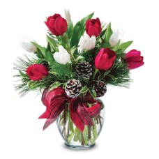 Holiday Tulips (As Shown, approximately 8" x 10")
