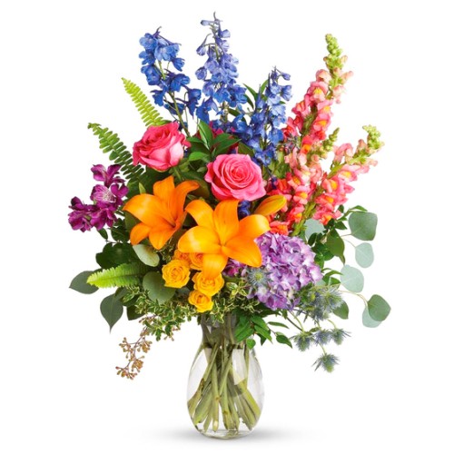 Flower Fields Sympathy Vase (Standard)