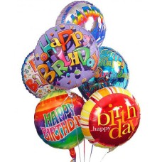 Happy Birthday Balloon Bouquet (11 Theme Mylar Balloons)