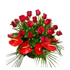 Hula Girl (Starting At (12Roses and Anthurium))