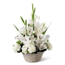 White Remembrance Sympathy Arrangement (Premium)