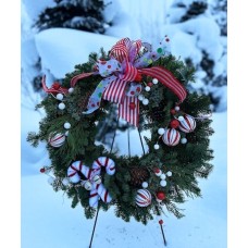 Peppermint Twist Wreath Signature Design (As Shown)