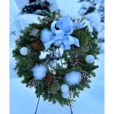 Snowball Wreath Signature Design (As Shown)