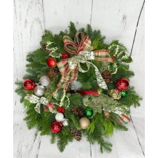Yuletide Greetings Holiday Wreath Signature Design (As Shown)