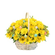 EASTER EGG-SPRESSION BASKET ARRANGEMENT