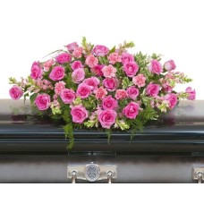 Peaceful Pink Casket Spray (Deluxe)