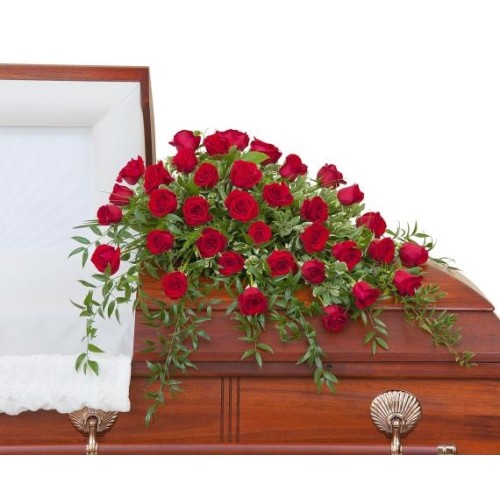 Simply Roses Deluxe Casket Spray (Standard)