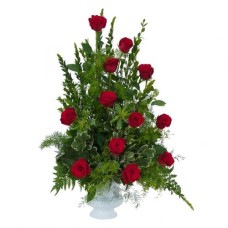Royal Dozen Rose Urn (Deluxe)