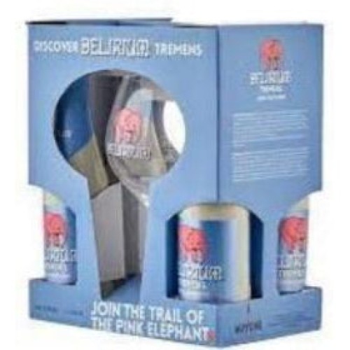 Delirium Tremens Gift Pack 330ml x 4 + Glass