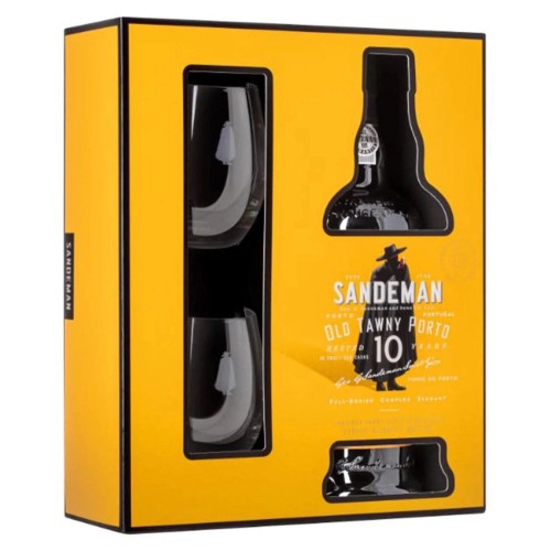 Sandeman 10 Year Old Tawny Port NV Gift Pack With 2 Glasses
