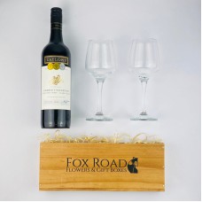 Taylors Estate Cabernet Sauvignon and Glasses Gift Box
