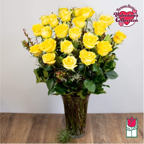 2 Dozen Yellow Rose Bouquet (Standard)