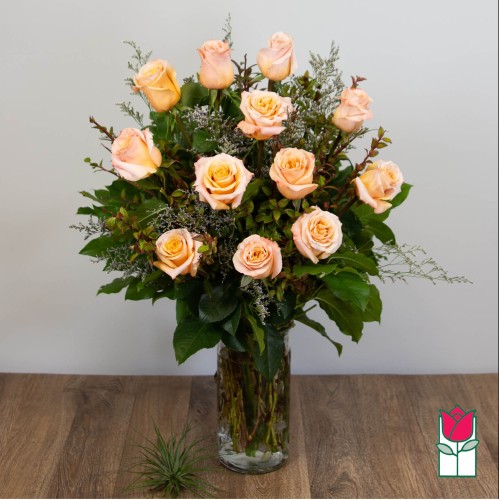 Extra Long Stem Peach Rose Masterpiece (Standard)