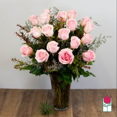 1.5 Dozen Extra Long Stem Pink Rose Bouquet (Deluxe)