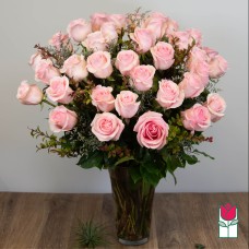3 Doz. Extra Long Stem Pink Rose Bouquet (Standard)