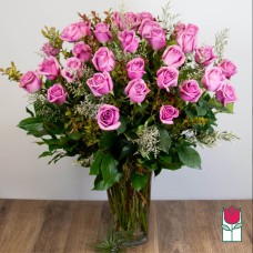 Beretania's 3 Doz. Extra Long Stem Lavender Rose Bouquet [Lavender Hue Varies] (Standard)
