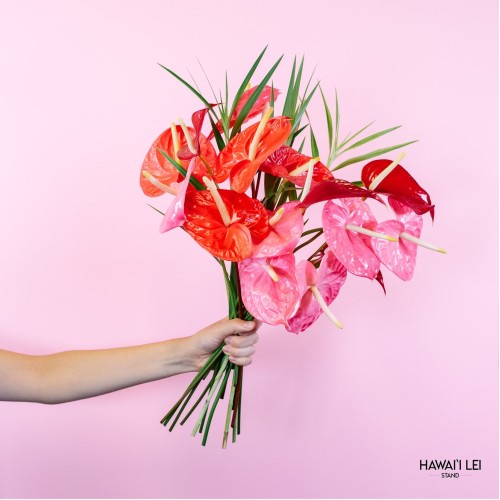 The Anthurium Bouquet (Seasonal Colors Vary) The Deluxe (18 Stems)