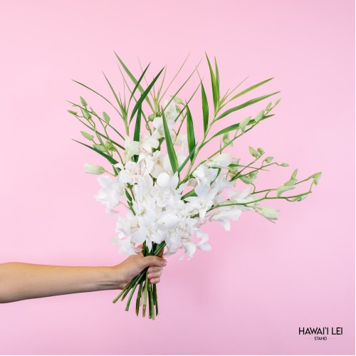 The Dendrobium Orchid Bouquet - The Standard White (10 Stems)