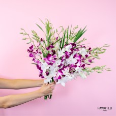 The Deluxe White & Purple (20 Stems)