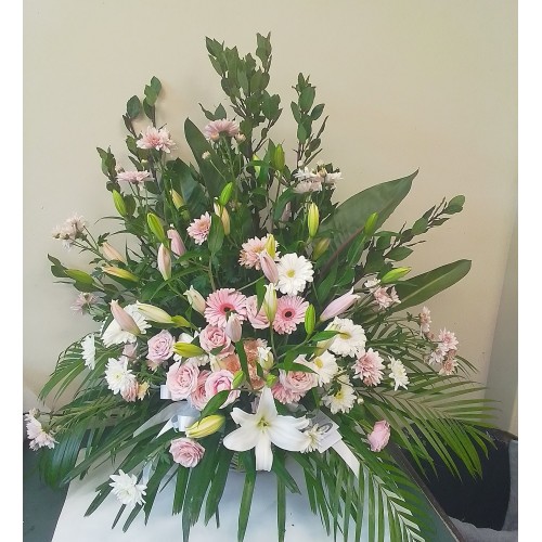 Pink and White Pot Arrangement (Small)