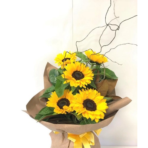 Sunflower Bouquet in Brown Paper (Small)