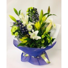 White, Green & Purple Bouquet