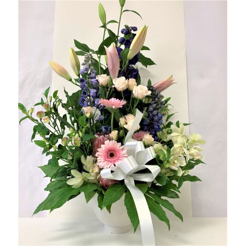 Pink & Purple Fresh Flower Arrangement