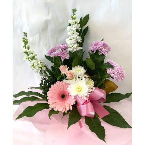 Pretty Pink Flowers in Water Box