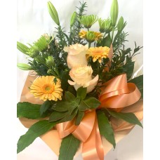 Peach and Green Water Box Flowers
