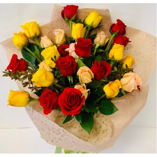 30 Mixed Colour Rose Bouquet