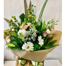Large White, Pink and Green Bouquet