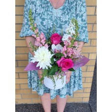 Mother's Day Hat Box Pinks, Whites, Purples