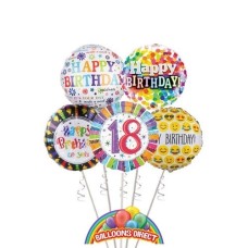 Generic 18th Birthday Balloon Bouquet (3 Balloon Bouquet)
