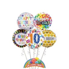 Age 10 Birthday Balloon Bouquet (3 Balloon Bouquet)